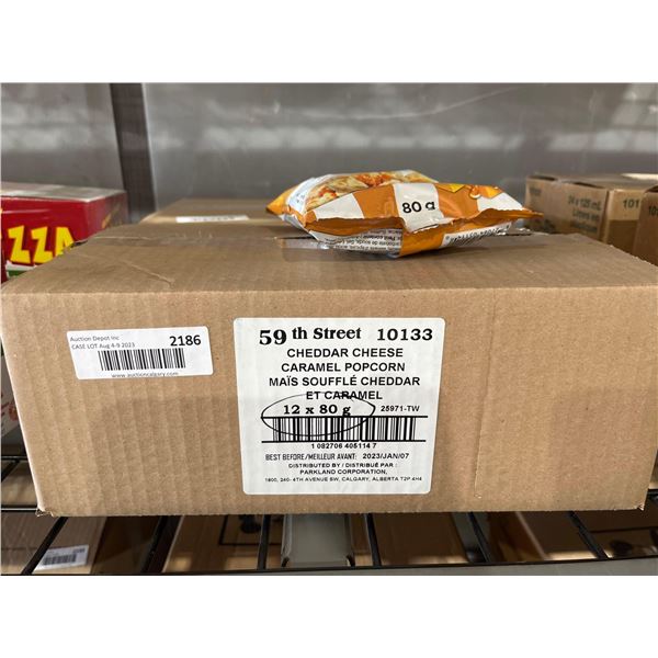 CASE LOT - 59th Street Cheddar Cheese Caramel Popcorn 12 x 80g