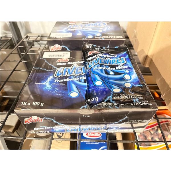 CASE LOT - Koala Blue Raspberry Livewires Candy 18 x 100g