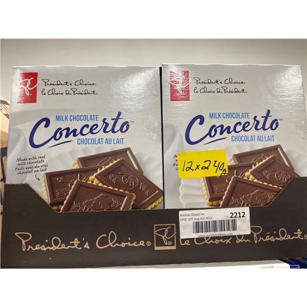 CASE LOT - President's Choice Milk Chocolate Concerto Cookies 12x240g