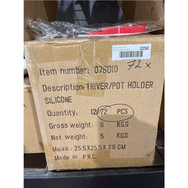 CASE LOT - Silicone Triver / Pot Holder Lot of 72pcs