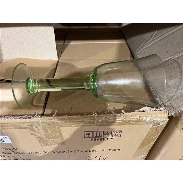 CASE LOT - Wine Glass Green Case of 24