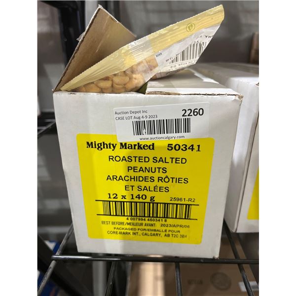 CASE LOT - Mighty Marked Roasted Salted Peanuts 12 x 140g