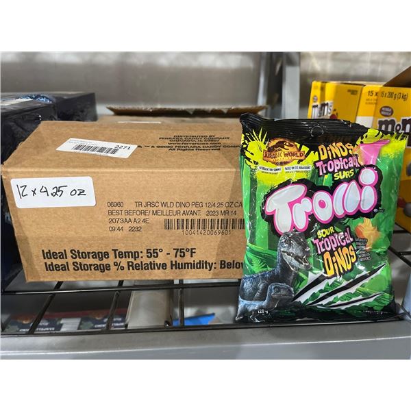 CASE LOT - Trolli Sour Tropical Dinos (12 x 120g)