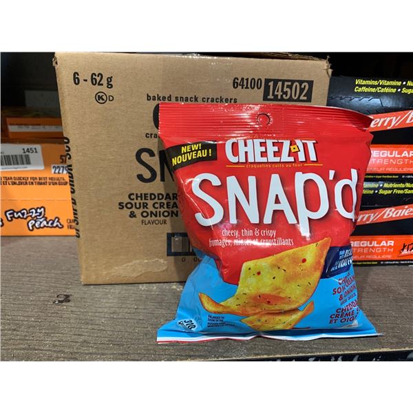 Cheese It Snap'd Cheddar, Sour Cream & Onion 6x62g