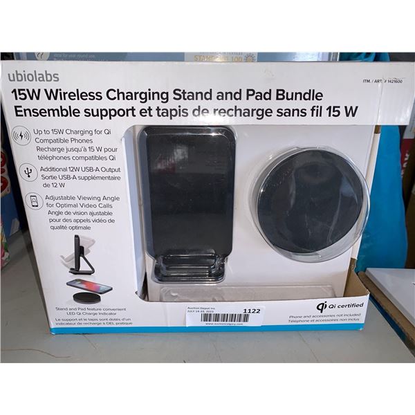 Ubiolabs 15W Wireless Charging Stand & Pad Bundle