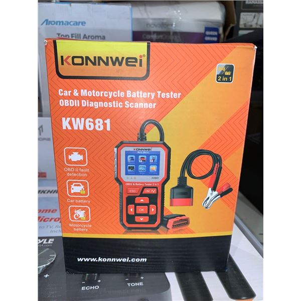 Konnwei KW681 Car & Motorcycle Tester OBDII Diagnostic Scanner