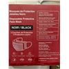 Image 4 : 24 x 100 black non-medical 3-ply face masks