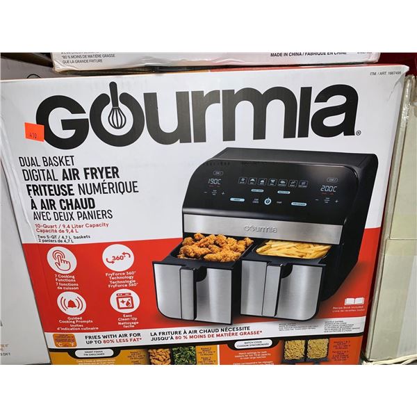 Gourmia dual basket digital air fryer