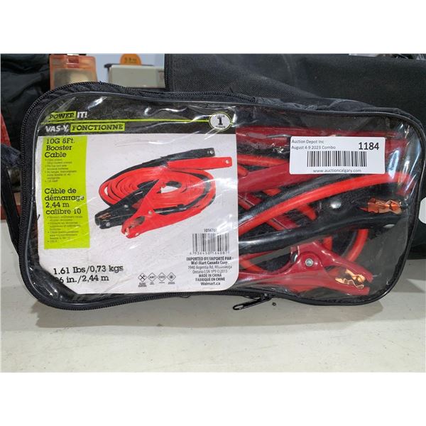 Power it 8 ft booster cable set