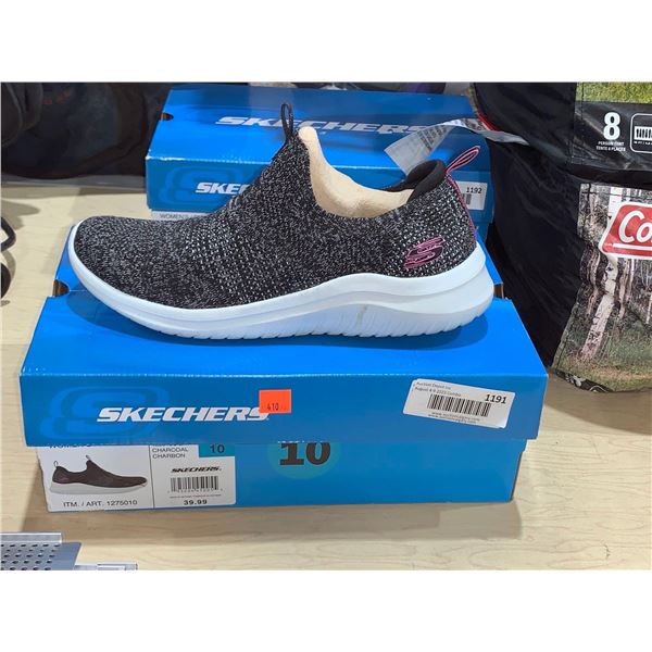 Skechers Size 10 charcoal womans sneakers