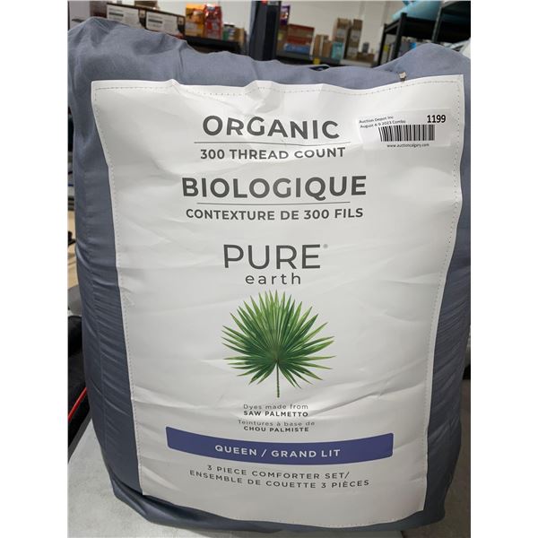 Organic 300 Thread Count queen size comforter set