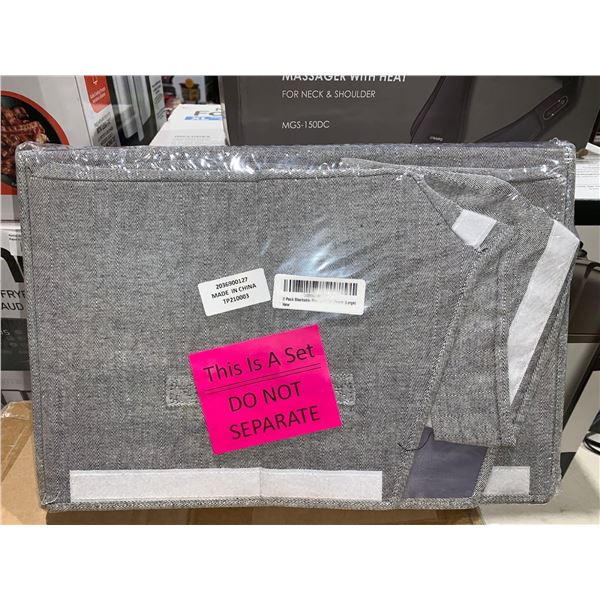 2 Pack, Stackable, Collapsible Storage Totes with Lids