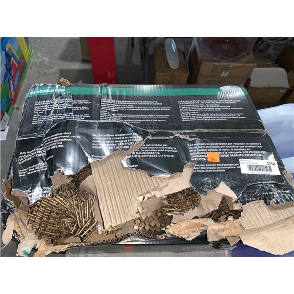 Case lot of 1 1/4 inch round head wire coil 7200 count