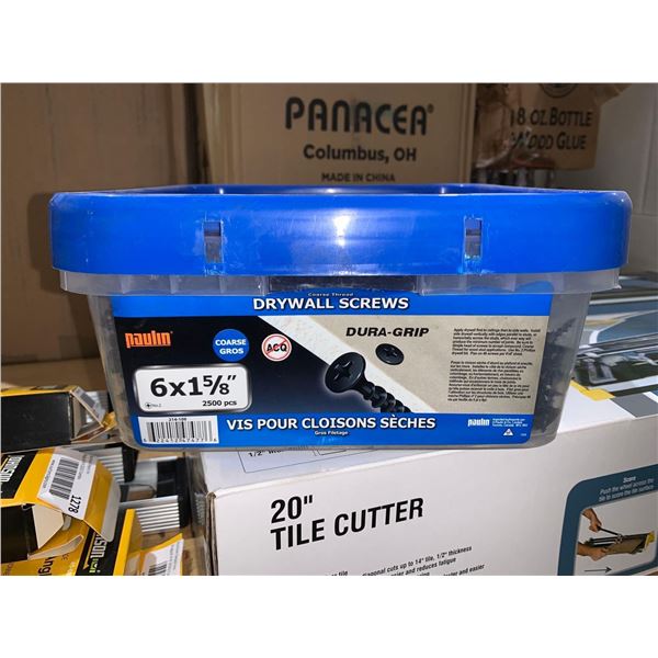 Paulin Drywall Screws 6 x 1 5/8 Tub of 2500