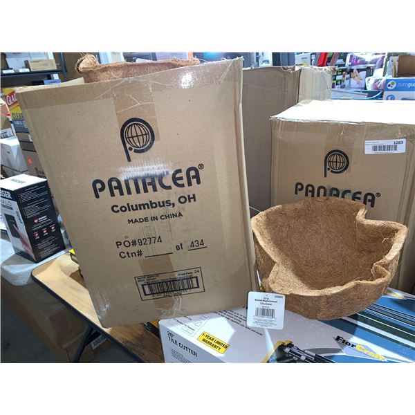Panacea 12 inch round replacement coco liners case lot of 24