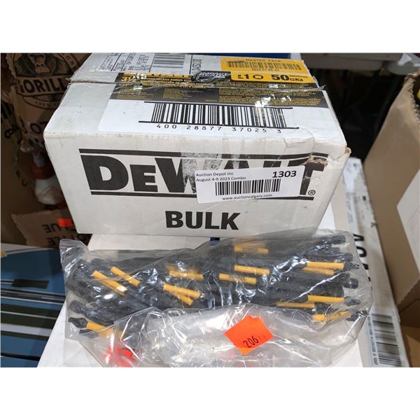 Dewalt #1 Robertson Bits Contractor Case lot of 50