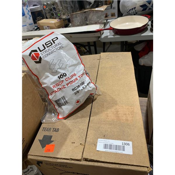 USP 3/8 Plywood roof clips Contractor Case lot