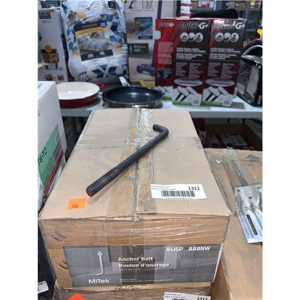 MiTex 8 inch Concrete Anchor Bolts Case lot