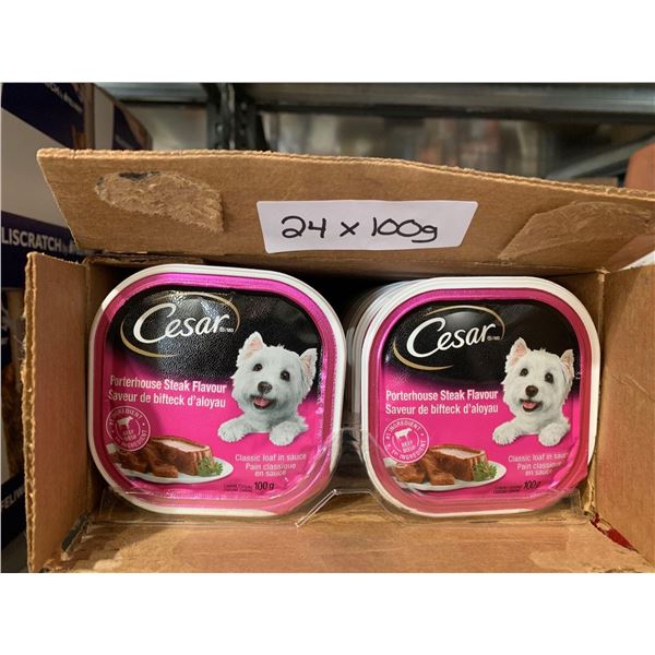 Cesar Porterhouse Steak Wet Dog Food - 24x100g