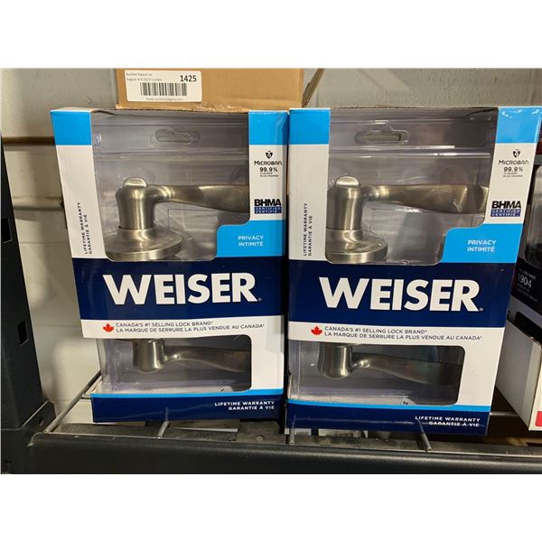 Lot of 2 Weiser Locking Privacy Door Handles