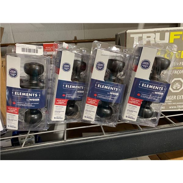 Lot of 4 Elements Keyed Entry Door Handles