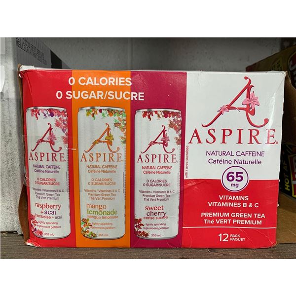 Asprire Natural Caffeine sparkling water 12 x 355ml
