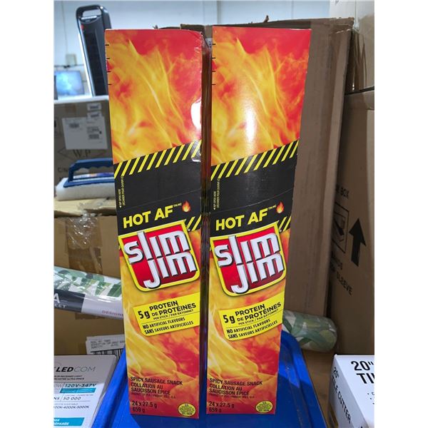 Hot AF Slim Jim Sausage Snacks 2x(24 x 27.5g)