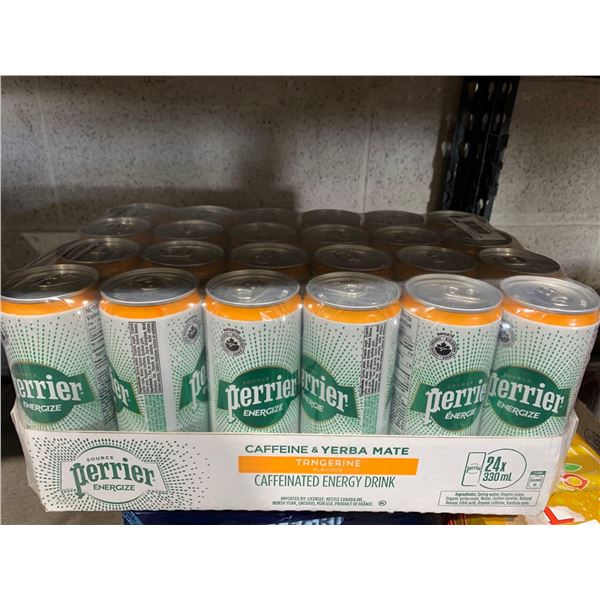 Perrier Caffeine & Yerba Mate Caffeinated Tangerine Energy Drink 24 x 330ml