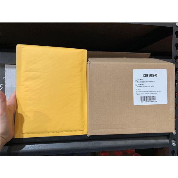 Kraft Bubble 6 x 10 Envelopes Case lot 25
