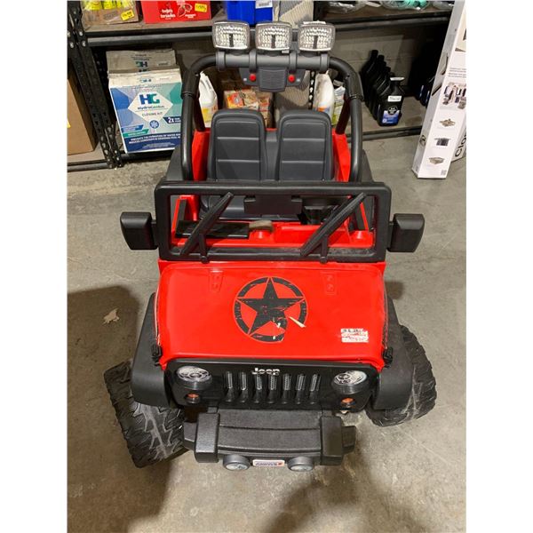 Kiuds Ride On Powe Jeep With Opening Doors and Working Lights - NO CHARGE CORD