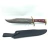Image 1 : Fixed 10" Blade Bowie Knife with Leather Sheath