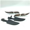 Image 1 : Fixed 5" Blade Stainless Knife with Sheath, X 2 New