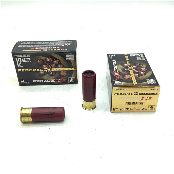 Federal Premium Force X2 12 Ga 2 3 4 00 Buck Ammunition 20 Rounds federal-premium-force-x2-12-ga-2-3-4-00-buck-ammunition-20-rounds