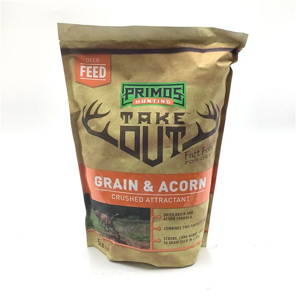 Primos Hunting 'Take Out' Grain and Acorn Crushed Deer Feed/ Attractant, 5 Lb