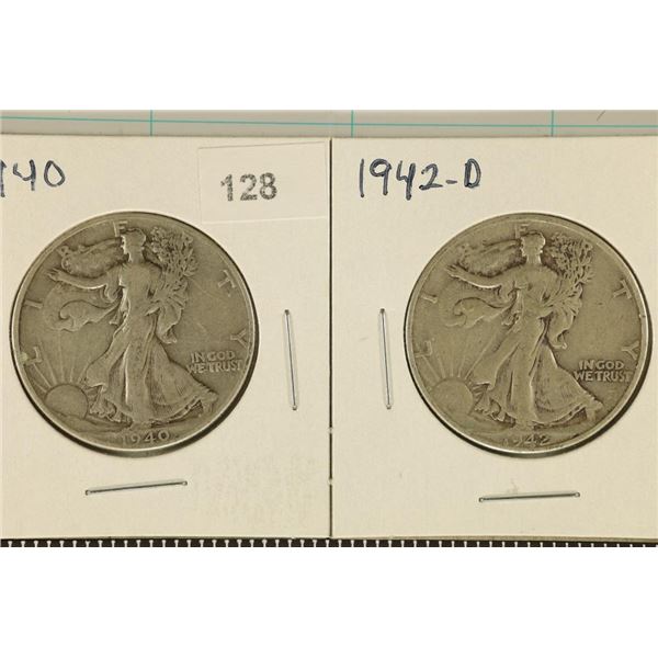 1940 & 1942-D WALKING LIBERTY HALF DOLLARS WATCH