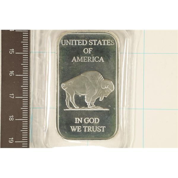 1 TROY OZ .999 FINE SILVER PF INGOT "INDIAN /