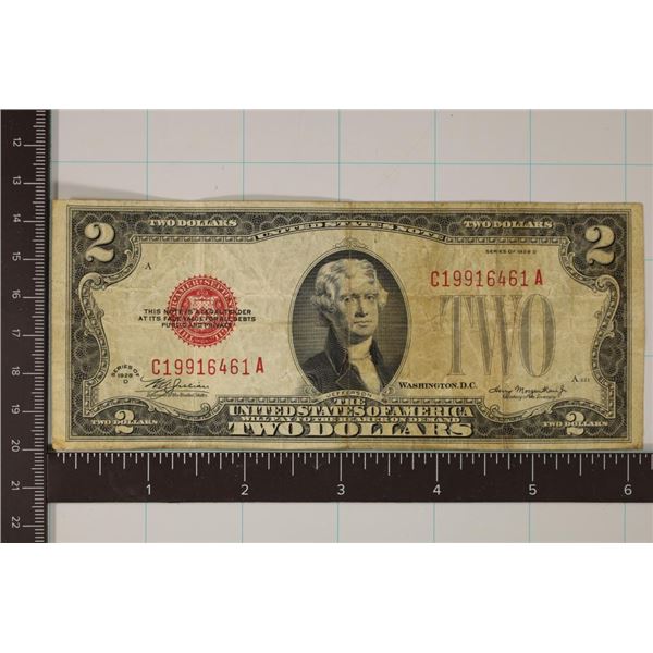 1928-D US $2 RED SEAL NOTE