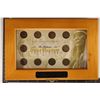 Image 1 : 8-INDIAN HEAD CENTS IN NICE WOODEN DISPLAY BOX