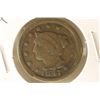 Image 1 : 1847 US LARGE CENT SMASHED ON RIM