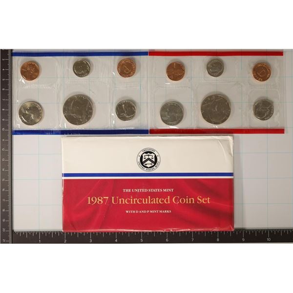 1987 US MINT SET (UNC) P/D (WITH ENVELOPE)