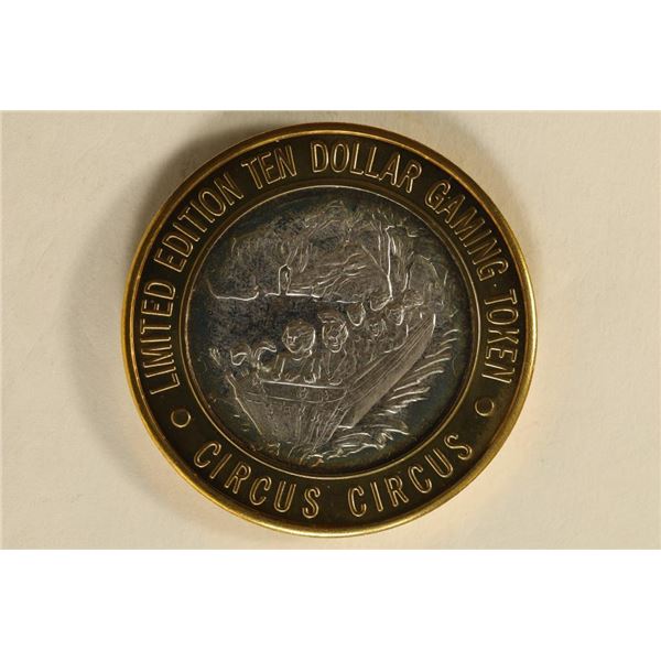 SILVER $10 UNC CASINO TOKEN  CIRCUS CIRCUS 