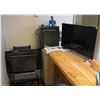 Image 1 : LOT OF OFFICE EQUIPMENT INCLUDES 3 MONITORS, PC