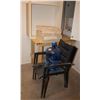 Image 1 : CONTENTS OF CORNER INCLUDES WOOD TABLE, CHAIRS AND