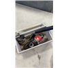Image 2 : BENCH VISE WITH, AXE, THREAD TAPE AND MORE