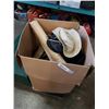 Image 1 : BOX OF VINTAGE MILITARY HATS AND MORE