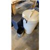 Image 1 : RUBBERMAID GARBAGE CAN WITH DOUBLE WASTE BIN AND VANITY BASKET