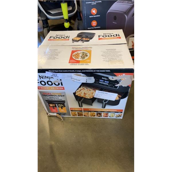 AS NEW NINJA FOODI 2 BASKET AIR FRYER TESTED AND WORKING - RETAIL $189