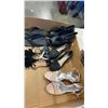 Image 3 : BOX OF LADIES FOOTWEAR SIZE 8.5-10 WITH PURSE AND 3 OUTDOOR PILLOWS