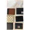 Image 2 : 8 UNAUTHENTICATED DESIGNER MENS WALLETS  - LOUIS VUITTON, MICHAEL KORS, HERSCHEL, FOSSIL, ETC