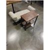 Image 1 : ROLLED ARM BENCH AND VINTAGE 2 TIER SIDE TABLE